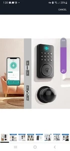Catenaccio Serratura Porta Impronta Digitale con Maniglia Set - Smart Keyless Entry Lock... - Foto 1 di 9