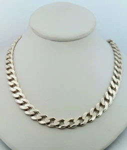 Sterling Silver Heavy and Long 26.5" Men's Cuban Chain - Wide 10.8 mm, Italy 925 - Picture 1 of 7