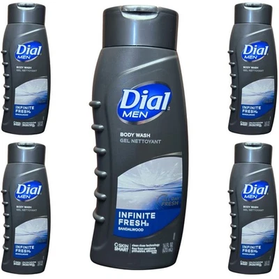 (5) Quadrante uomo infinito legno di sandalo fresco tutto il giorno lavaggio corpo fresco 16 oz fuori produzione - Immagine 1 di 3