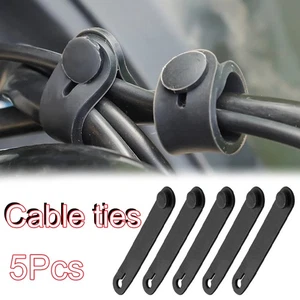 5Pcs DIY Universal Rubber Motorcycle Cable Securing Ties Wiring Harness Band New - Picture 1 of 13