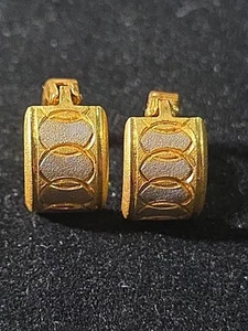 22k Gold Earrings 916 3.83grams Saudi Arabia Gold - Picture 1 of 12