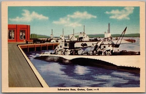 Postcard Groton Connecticut Submarine Base - Bild 1 von 2