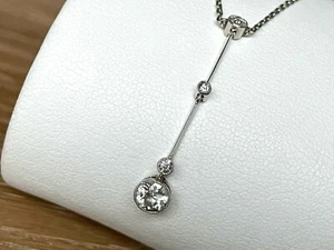 COLLANA/COLLANA ART DECO da 0,69 ct. DIAMANTI 900 PLATINO - Foto 1 di 6