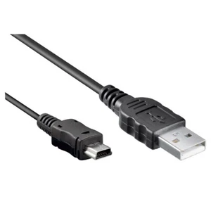 USB Kabel Ladekabel Datenkabel USB 2.0 auf Mini USB 1.80 m 180cm schwarz gerade - Bild 1 von 1