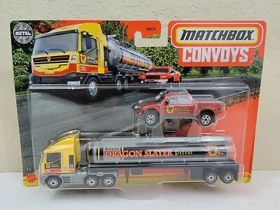 Matchbox Convoys MBX Dragon Slayer Cab & Tanker Trailer Badlander Pickup Truck - Image 1 of 4