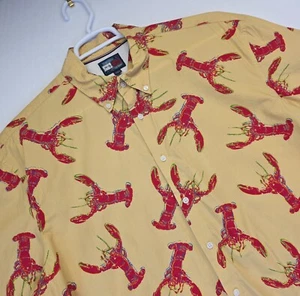 Tommy Hilfiger Andy Warhol Shirt Mens 2XL Yellow Lobstar All Over Print Vintage - Picture 1 of 11
