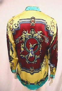 NWT MENS CREME DE SILK SHIRT STYLE INVITATION 7141 GORGEOUS SIZE LARGE - Picture 1 of 2