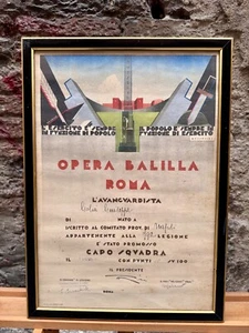 Diploma Opera Balilla Corso Avanguardista Capo Squadra 1934 - Picture 1 of 2