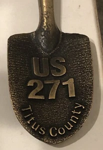 Souvenir Miniature Bronze Shovel - US Hwy 271 Groundbreaking Titus Co. TX 2010 - Bild 1 von 7