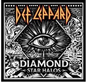 DEF LEPPARD SIGNED DIAMOND STAR HALOS ART CARD + DIAMOND STAR HALOS CD 