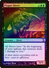 Plague Sliver FOIL Time Spiral PLD Black Rare MAGIC GATHERING CARD ABUGames