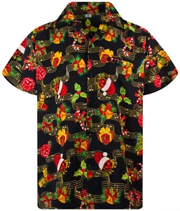 Funky Hawaiian Shirt Christmas Music Black - Bild 1 von 7