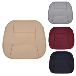 PU Leather Car Front Seat Cover Auto Chair Cushion Breathable Pad Mat Universal - Picture 1 of 13