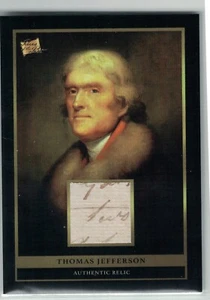 2024 piezas del pasado THOMAS JEFFERSON auténtica reliquia manuscrita #potp-21 - Imagen 1 de 2