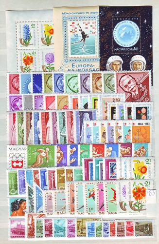 HUNGARY - 1963. Complete year set of 87 stamps and 3 souvenir sheets ...
