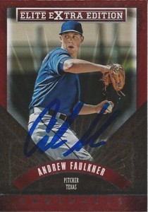 Texas Rangers ANDREW FAULKNER Signed Elite Card