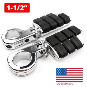 Chrome Motorcycle Highway Foot Pegs 1-1/2" 38mm Engine Guard for Harley Touring - Bild 1 von 5