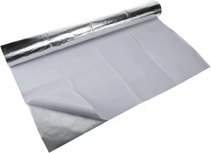 Adhesive Backed Aluminized Fiberglass Sheet Heat Shield Protection Barrier Cover - Picture 1 of 9