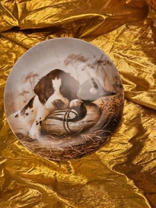 " DOG TIRED - THE SPRINGER SPANIEL " 1987 Edwin M. Knowles PLATE Lynn Kaatz 8.5" - Picture 1 of 15