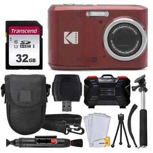 Kodak PIXPRO FZ45 Digital Camera (Red) + 32GB Memory Card + - Picture 1 of 8