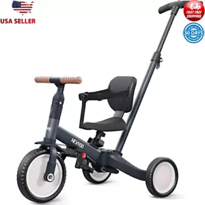 Adjustable Toddler Tricycle Bike TR007 Gray Safety Belt Gift 1-3 Yrs Baby Ride - Picture 1 of 7