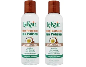 LeKair Coconut Oil Hair Polisher, Anti Frizz, Heat Protectant, 4 Fl Oz 2 Pack - Picture 1 of 3
