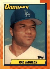 1990 Topps Tiffany Los Angeles Dodgers Baseball Card #585 Kal Daniels /15000
