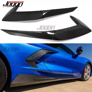 Cubierta de moldura de ventilación de mango lateral de carrocería para Corvette C8 Stingray Z51 2020-2025 carbono - Imagen 1 de 12