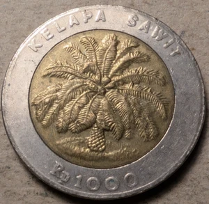 Indonesia 1000 rupiah 1995 bi-metallic - Picture 1 of 2