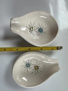 Franciscan Starburst Atomic MCM Spoon Rest Set Of Two - Picture 1 of 2