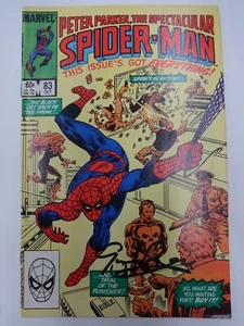 The Spectacular Spider-Man #83 1983 Marvel Firmado Greg Larocque Estado Casi Nuevo - Imagen 1 de 8