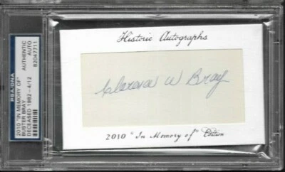 Buster Bray 1941 Boston Braves 2010 In Memory Of autograph d.1982 - Image 1 of 2