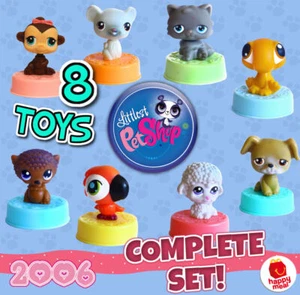 MIP SET 8 McDonalds 2006 LITTLEST PET SHOP Tiny Animal LPS Ara IGEL Spielzeug - Bild 1 von 3