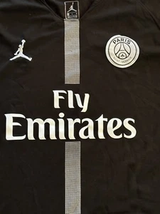 Air Jordan Shirt Paris St Germain Fly Emirates Soccer Football Jersey Mens Med - Picture 1 of 11