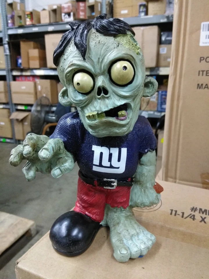 New York Giants Zombie en Azul NY Camisa Pantalones Rojos Bobblehead Halloween Foto 1 de 1