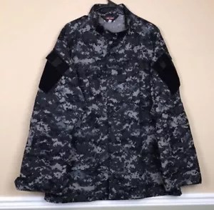 Tru-Spec Men’s XL Long Camouflage Military Multi-Pocket Gray Black Shirt - Picture 1 of 12