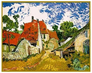 Village Road in Arles Francia Impresionista Van Gogh Contado Punto de Cruz Patrón - Imagen 1 de 5