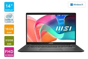 MSI Modern F13MG-237AU 14" Full HD i5 Windows Laptop (16GB, 512GB), Grey, - Picture 1 of 8