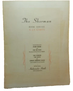 Ambassador East Gold Coast Chicago IL Sherman room service menu 1950s era - Picture 1 of 8