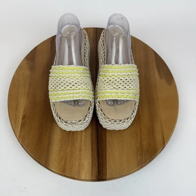 New Womens Rag & Bone Logan Beige Crochet Platform Slide Sandals Size 41 NWOB - Image 1 of 4