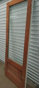Wood Door With Glass 79"x 32" - Picture 1 of 2