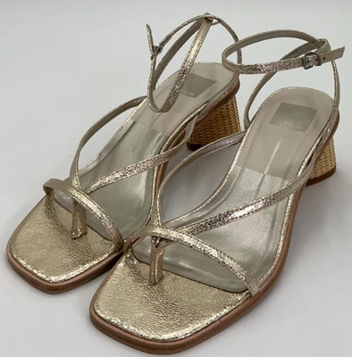 Dolce Vita Banita Women's Size 8.5 Gold Crackled Sandals NIB - Image 1 of 4