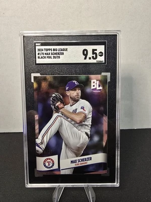 2024 Topps Big League Max Scherzer #170 Black Foil /25 SGC 9.5 - Image 1 of 3