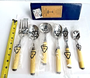 Nautica Bermuda Edelstahl Besteck Set 6-teilig Gastgeberin Set Creme Griff - Bild 1 von 7