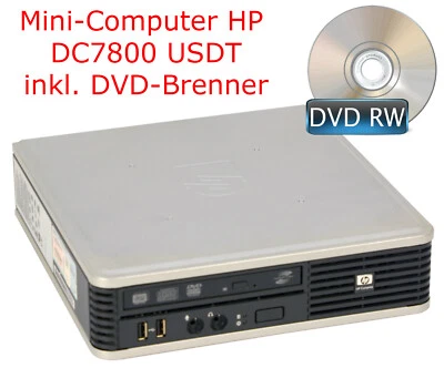 Mini-PC Computer HP Deskpro DC7800 Ultraslim 2 GB RAM DVDRW Core2Duo CPU 8xUSB - Image 1 of 4