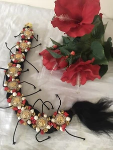 Indian Wedding Bridal Jewellery Hair Brooch,jadai Billai Hair Decoration Choti - Picture 1 of 3