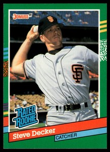 1991 Donruss Rated Rookie #428 Steve Decker Rookie San Francisco Giants