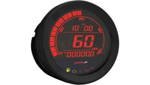 NEW KOSO NORTH AMERICA 2210-0405 Replacement Speedometer Gauge-4"-Black- HARLEY - Picture 1 of 3