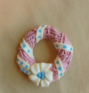 Fisher Price Loving Family Dream Dollhouse Pink Spring Wreath Hard To Find - Picture 1 of 1