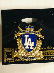 Los Angeles Dodgers MLB Wreath Crest New PETER DAVID PIN - Picture 1 of 1